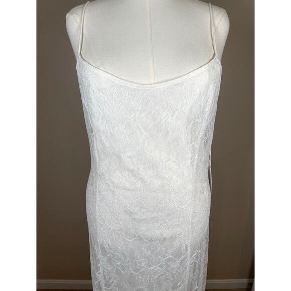 Reformation Shae Lace Bridal Wedding White Maxi Dress Size 12 - Picture 4 of 12